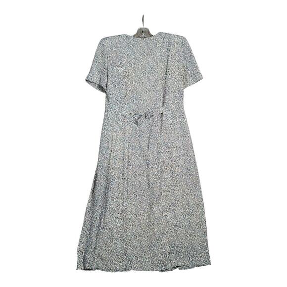 Talbots Sara Campbell Pleated Button-Up Short Sleeve Women's 8P Cottagecore Midi - Picture 4 of 10